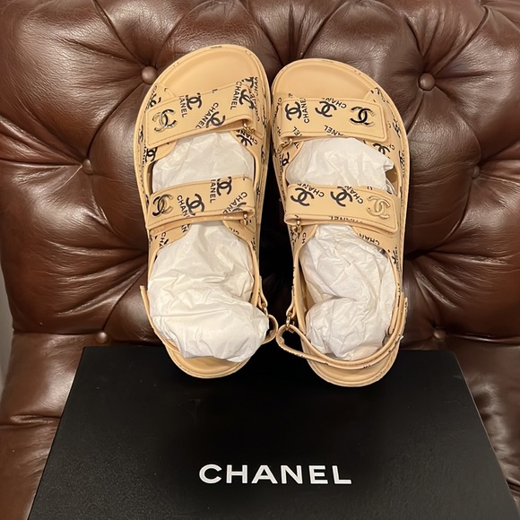 Authentic Chanel CC Dad Sandals 36 - Picture 4 of 7